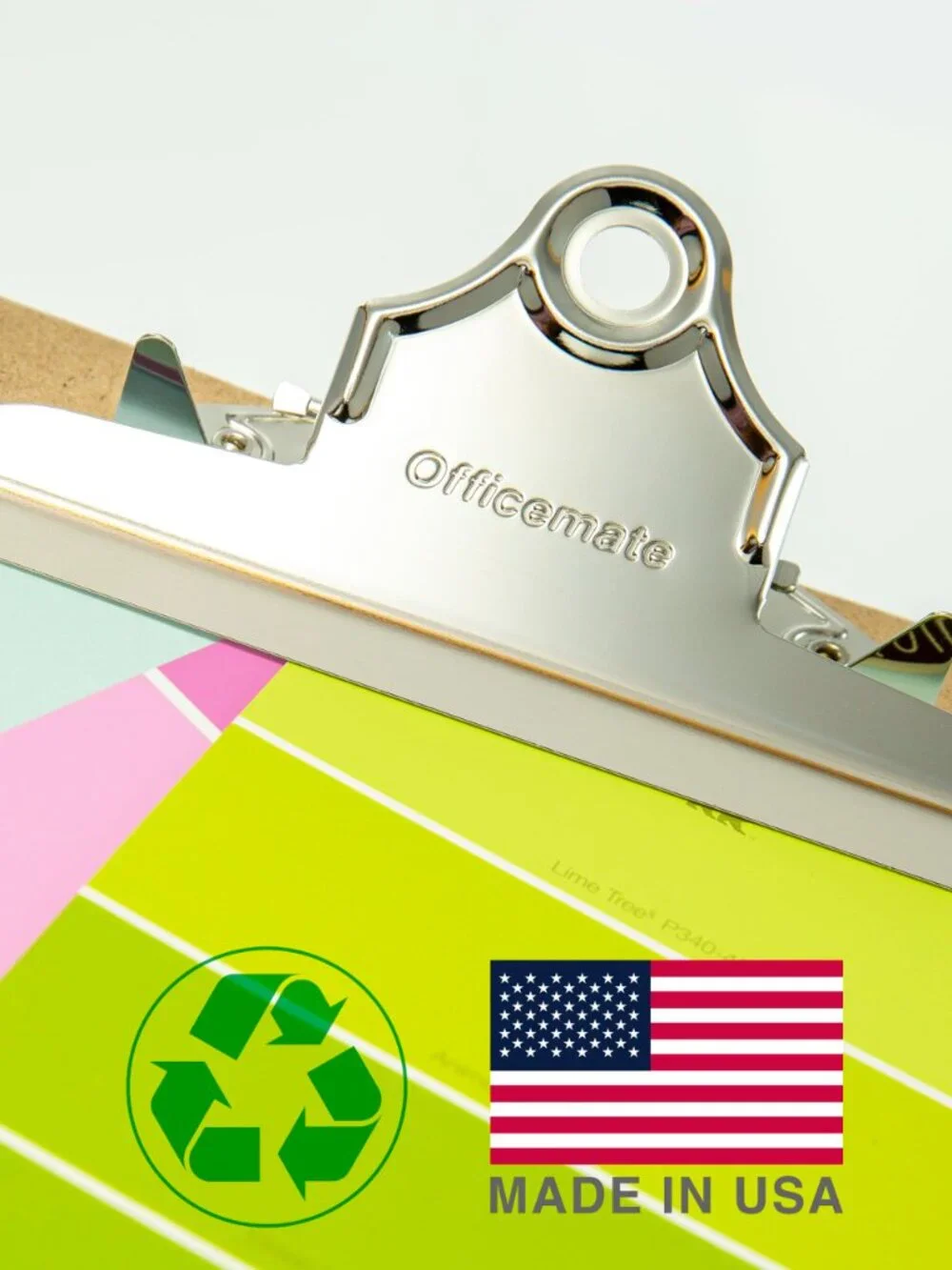 Officemate Recycled Wood Clipboard, Letter Size, 9